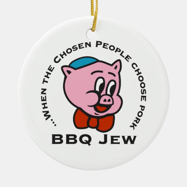 GRILLEN Jude-Weihnachtsverzierung Keramikornament (Vorne)