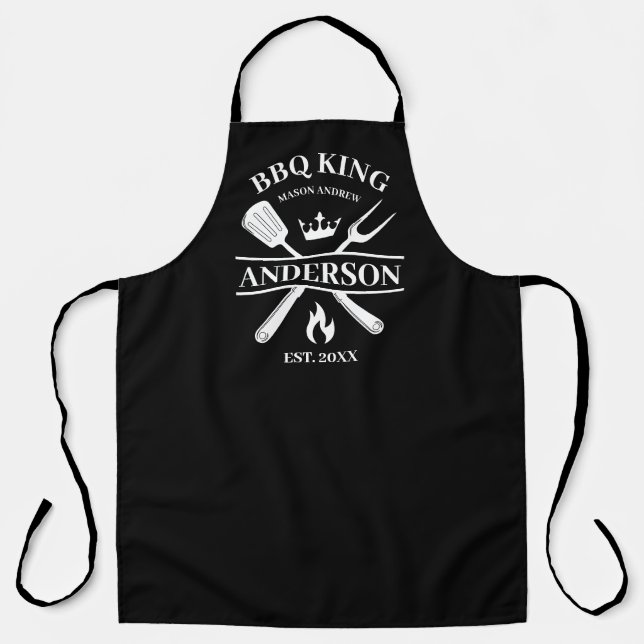 GRILLEN King Barbecue Personalisiert Schürze (Vorderseite)