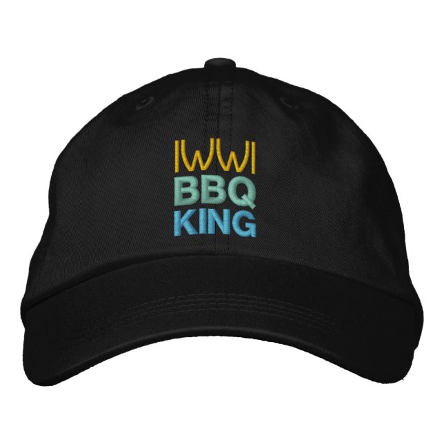 GRILLEN KING BESTICKTE BASEBALLKAPPE (Vorderseite)