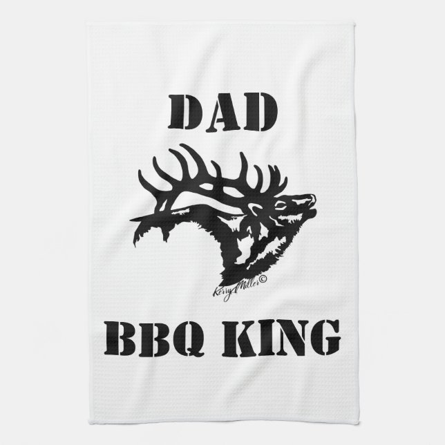 GRILLEN KING - Bull Elk Geschirrtuch (Vertikal)