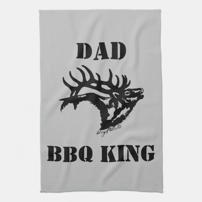 GRILLEN KING - Bull Elk Kittuch Geschirrtuch (Vertikal)