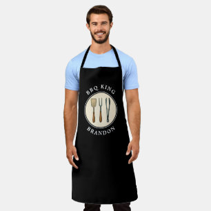 GRILLEN King Grilling Tools Emblem Vater Name Schürze