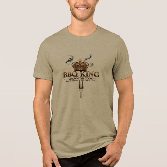 GRILLEN King - Premium Flame T-Shirt für Grill Mas Tri-Blend Shirt (Vorderseite)