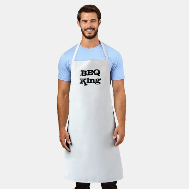 GRILLEN King Schwarz-weiß moderne Typografie cool Schürze (Getragen)