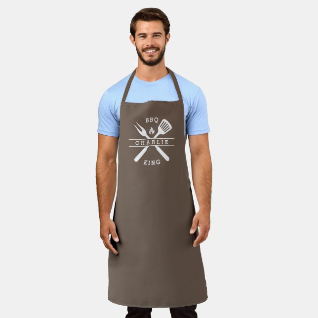 GRILLEN King | VATER KOCH | Personalisierter Name Schürze (Getragen)