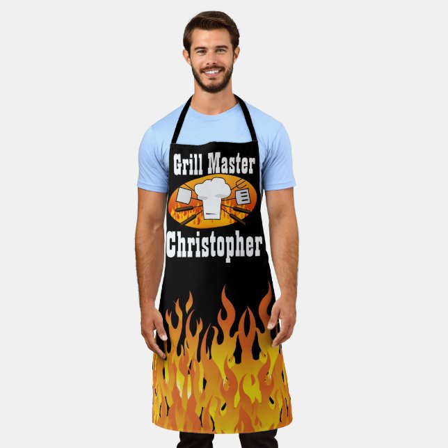 GRILLEN-Köche-Schürze für personalisierte Grillmei Schürze (Getragen)