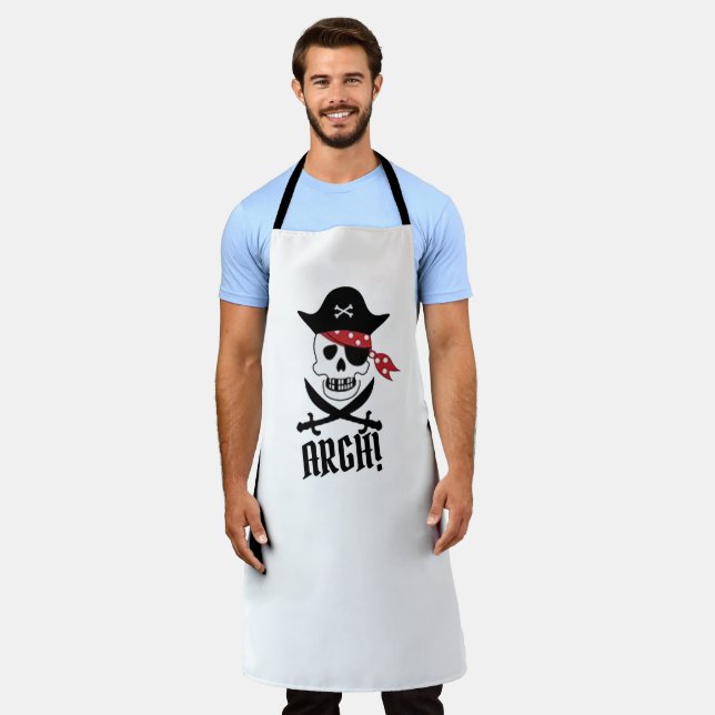 GRILLEN Lover Griller Pirate Argh Vater Mama Funny Schürze (Getragen)