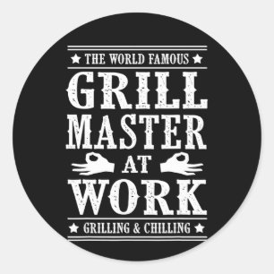 GRILLEN Lovers Der weltberühmte Grillmeister bei Runder Aufkleber
