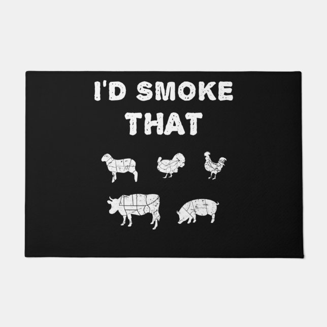 GRILLEN Lovers | ID Smoke, dass Koch Smoker GRILLE Fußmatte (Vorderseite)