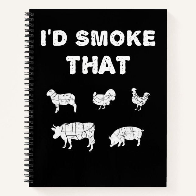 GRILLEN Lovers | ID Smoke, dass Koch Smoker GRILLE Notizbuch (Vorderseite)
