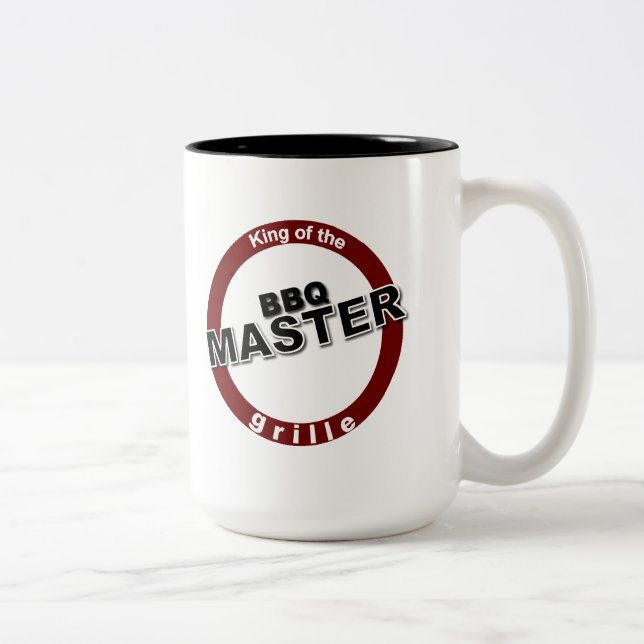 GRILLEN Master King of the Grille Zweifarbige Tasse (Rechts)