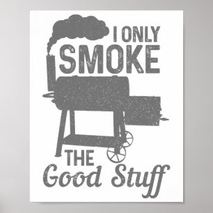 Grillen Meat Smoking Rmoker Grill Funny Poster