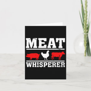 Grillen - Meat Whisperer Funny Grillen Koch Gesche Karte