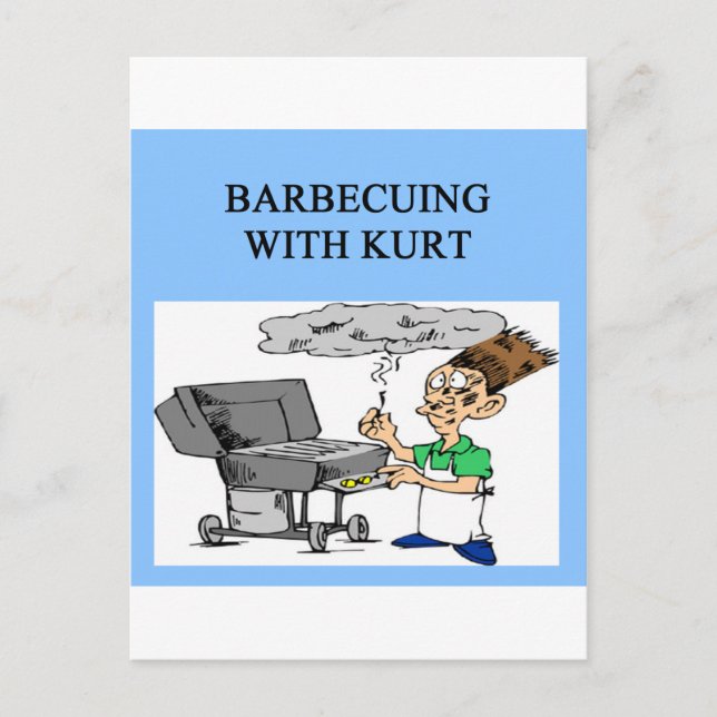 Grillen mit Kurt Postkarte (Vorderseite)