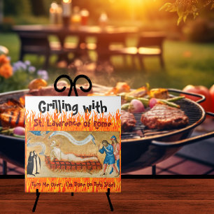 Grillen mit St. Laurentius von Rom (M 022) Fliese