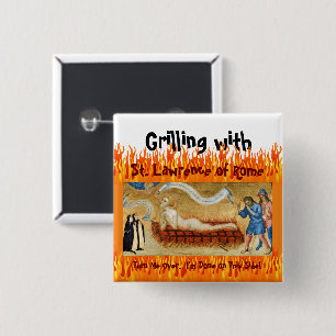 Grillen mit St. Lawrence von Rom (M 022) Button