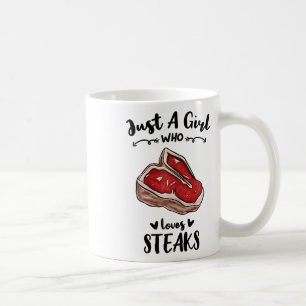 Grillen nur ein Mädchen, das Steak Lieben Kaffeetasse