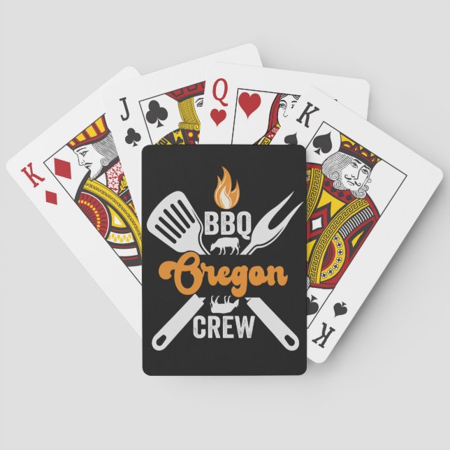 GRILLEN Oregon Crew Funny American Family Matching Spielkarten (Rückseite)