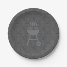 GRILLEN Papier Teller / 7 Zoll rund
