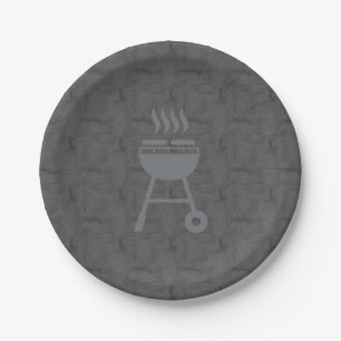 GRILLEN Papier Teller / 7 Zoll rund