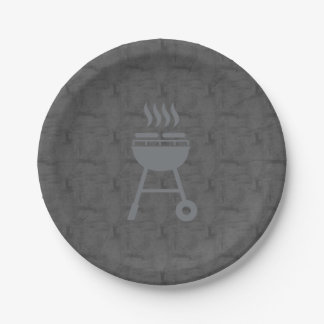 GRILLEN Papier Teller / 7 Zoll rund