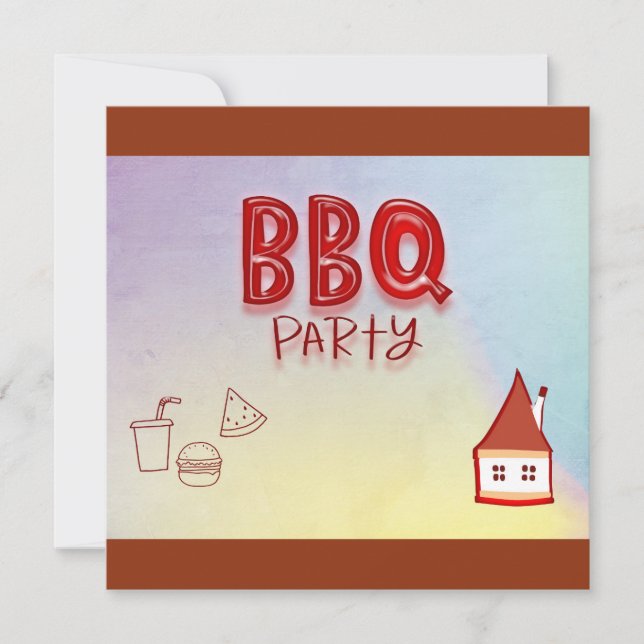 GRILLEN Party Einladung (Vorderseite)