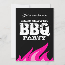 Grillen Party Einladungen für Babydusche im Garten