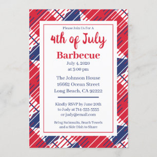 Grillen Patriotic Colors Einladung zum Unabhängigk