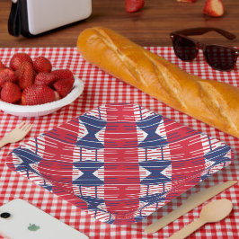 Grillen Patriotic Colors Pappteller