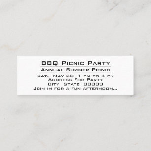 GRILLEN Picnic Backyard Party Einladung
