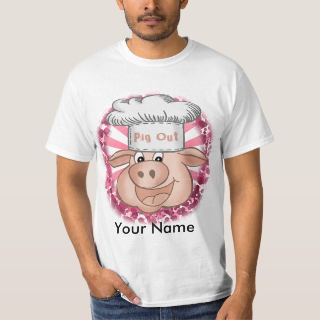 GRILLEN Pig Out Koch T - Shirt (Vorderseite)