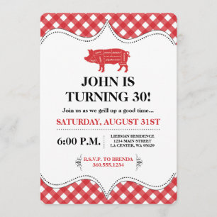 GRILLEN Pig Party Einladung