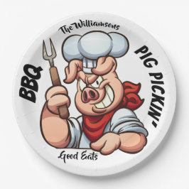 GRILLEN Pig Pickin's Party Goods Plate Pappteller