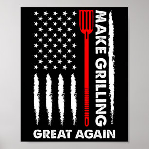 Grillen Pitmaster macht Barbecuing Great 4th July Poster