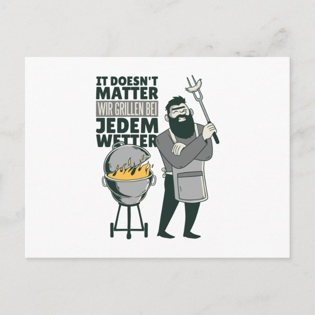 GRILLEN POSTKARTE (Vorderseite)