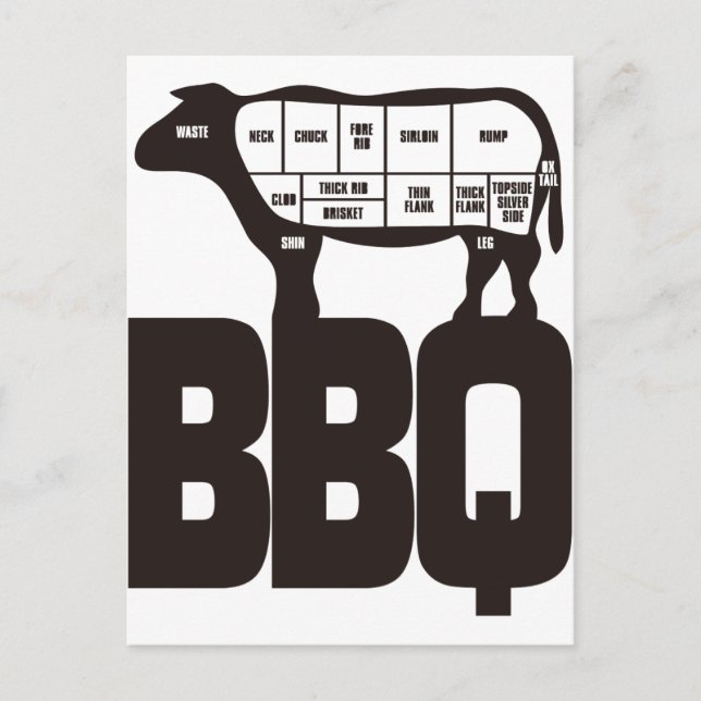 Grillen Postkarte (Vorderseite)