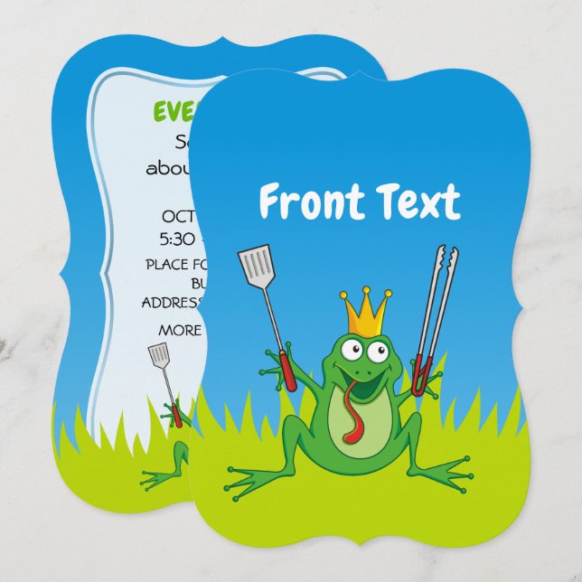 GRILLEN Prince Einladung (Vorne/Hinten)