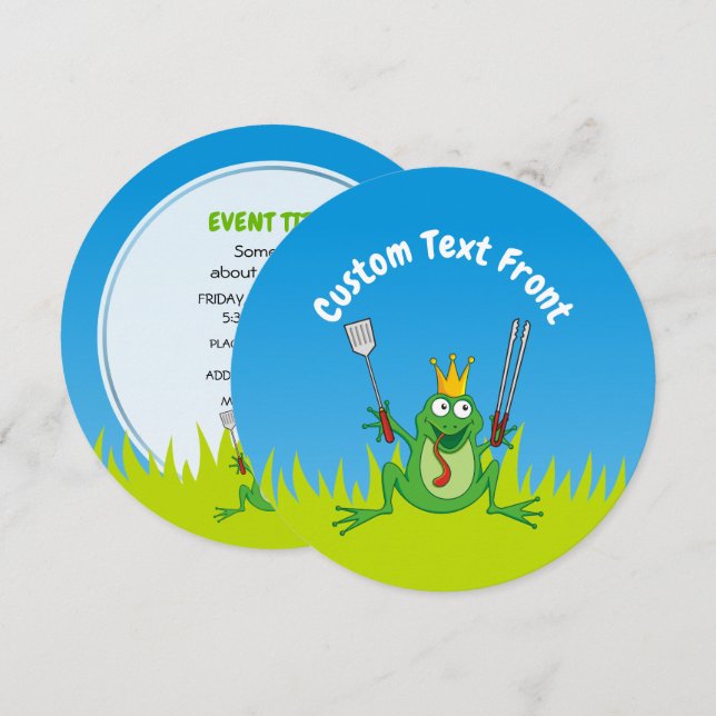 GRILLEN Prince Einladung (Vorne/Hinten)