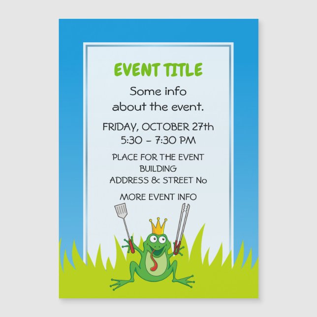 GRILLEN Prince Magnetkarte (Vorderseite)