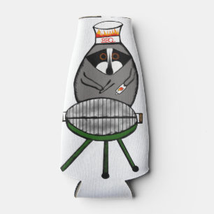 GRILLEN Raccoon über Flasche Cozie Flaschenkühler
