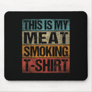 Grillen Raucher Vintag Retro Das ist mein Fleisch Mousepad