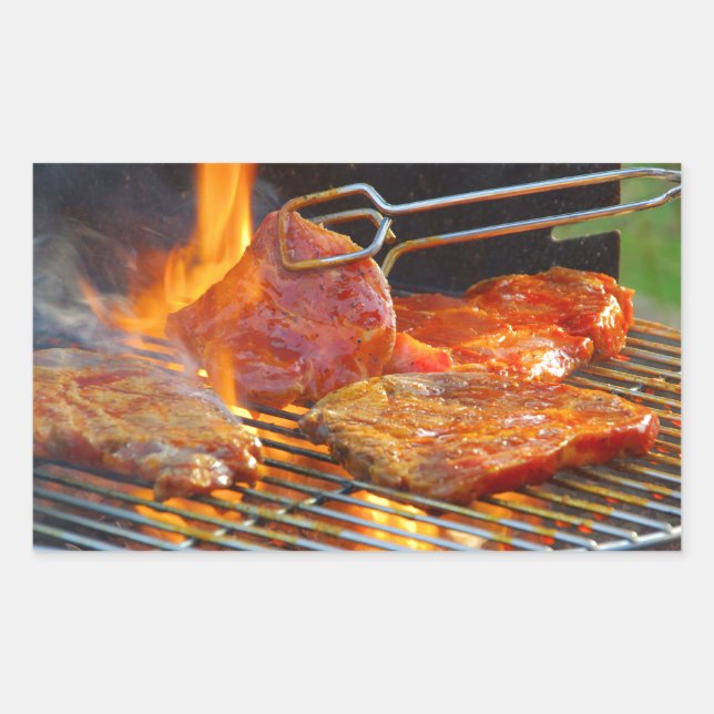 Grillen Rechteckiger Aufkleber (Vorderseite)