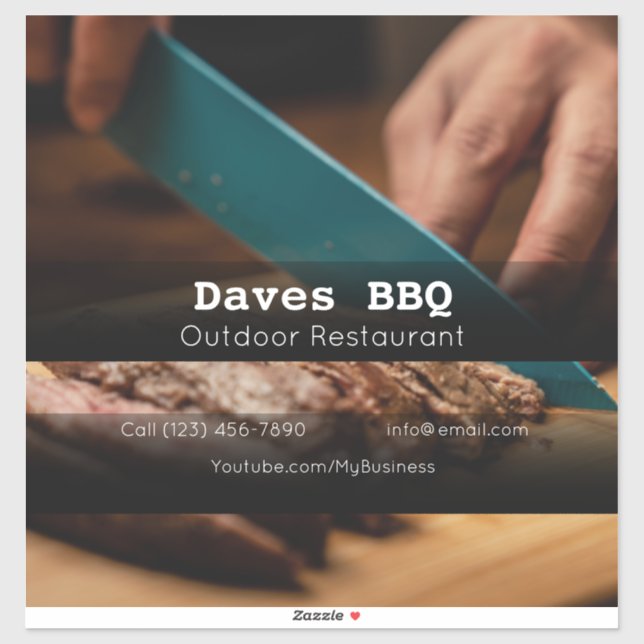 GRILLEN Restaurant Food Custom Cut Vinyl Sticker (Blatt)