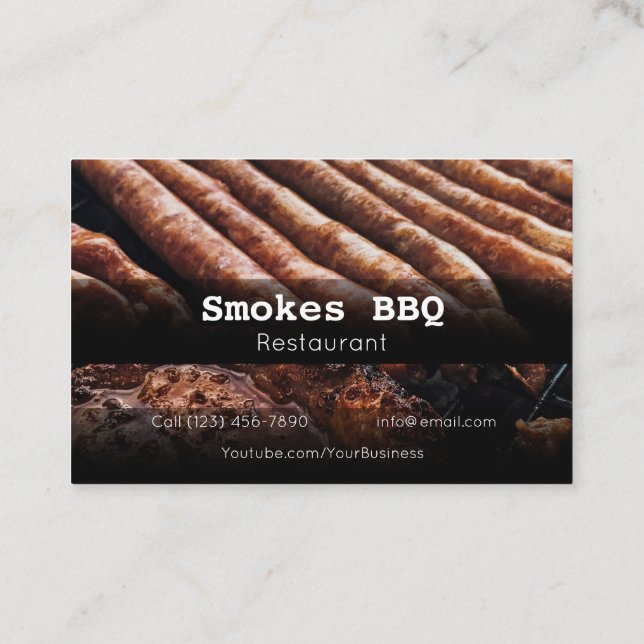 GRILLEN Restaurant Grill Smoking Company Business  Visitenkarte (Rückseite)