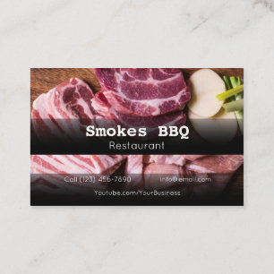 GRILLEN Restaurant Grill Smoking Company Business  Visitenkarte