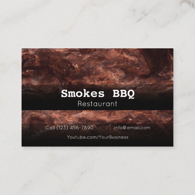 GRILLEN Restaurant Grill Smoking Company Business  Visitenkarte (Rückseite)