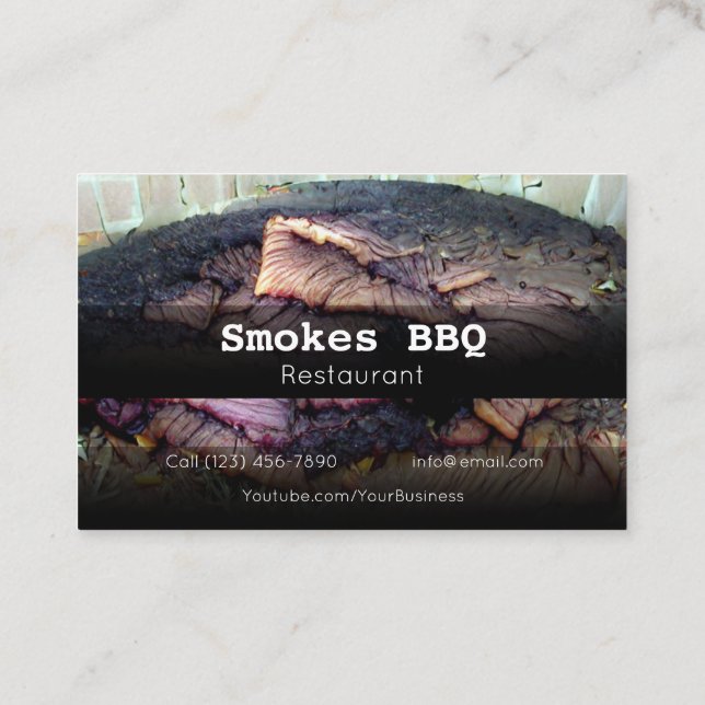 GRILLEN Restaurant Grill Smoking Company Business  Visitenkarte (Rückseite)