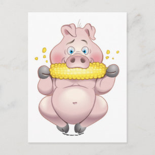 GRILLEN Rosa Zwiebeln Postkarte