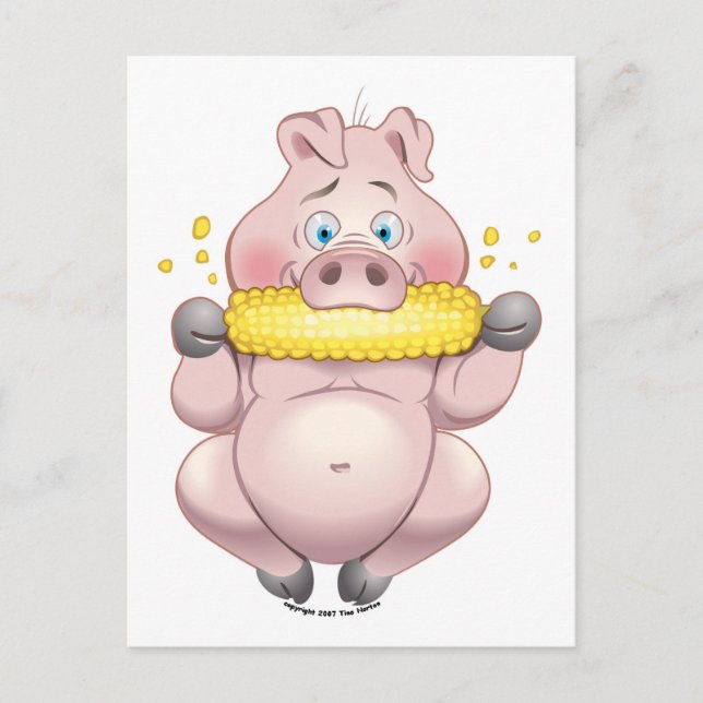 GRILLEN Rosa Zwiebeln Postkarte (Vorderseite)