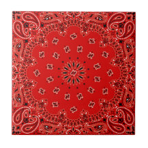 GRILLEN roter Paisley-Westernbandana-Schal-Druck